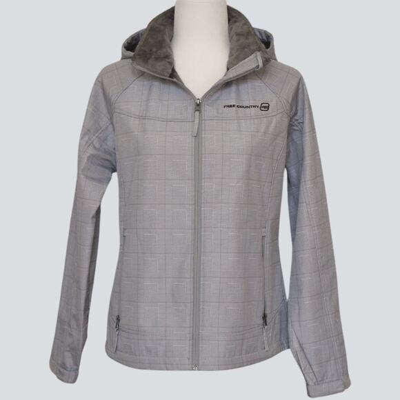 FREE COUNTRY Hooded Coat Gray Size M - Picture 1 of 8